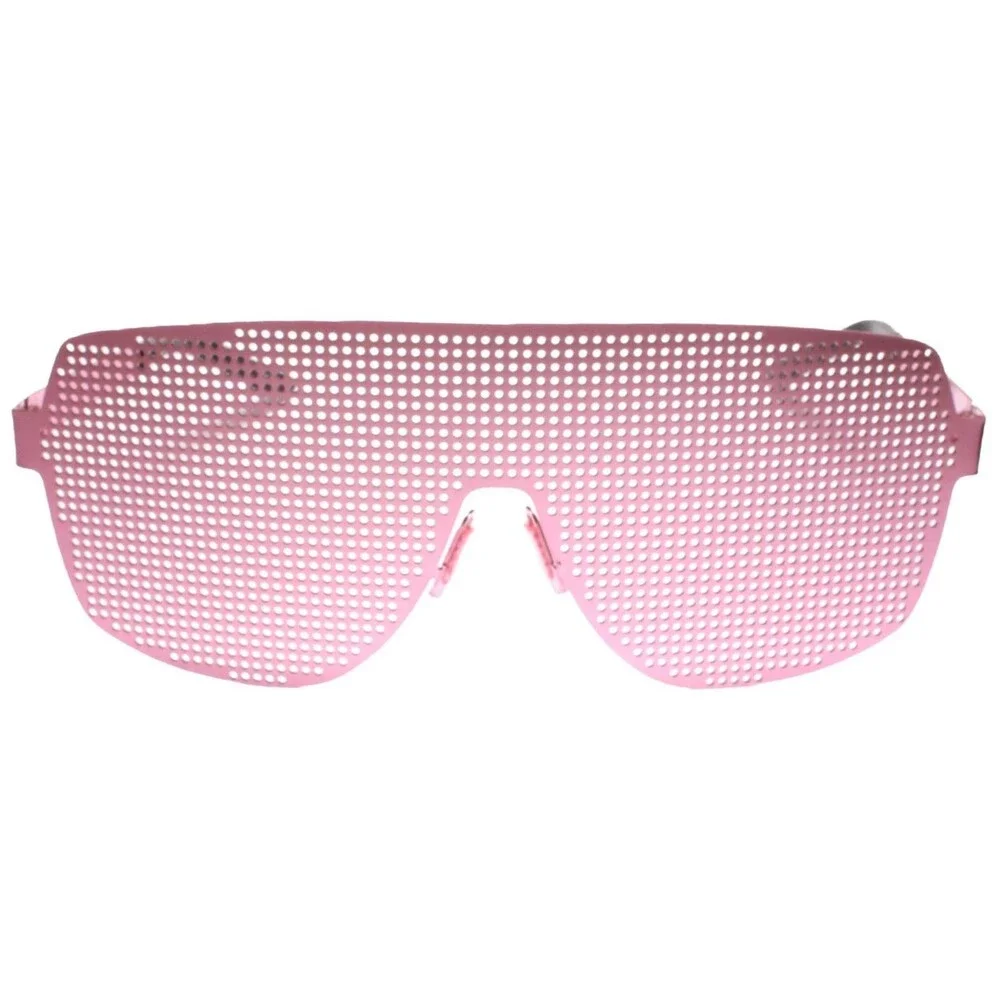 Purple Metal Mesh Unique Costume Party Rave Alien Space Futuristic Visor Glasses